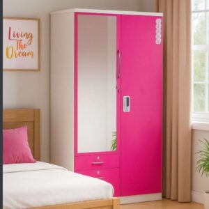 Aarti Steel Wardrobe N-AS-07 | Mirror Door