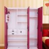Aarti Steel Wardrobe AS-10 | Triple-Door Steel Almirah with Locker & Secret Lock