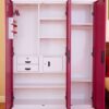 Aarti Steel Wardrobe AS-10 | Triple-Door Steel Almirah with Locker & Secret Lock