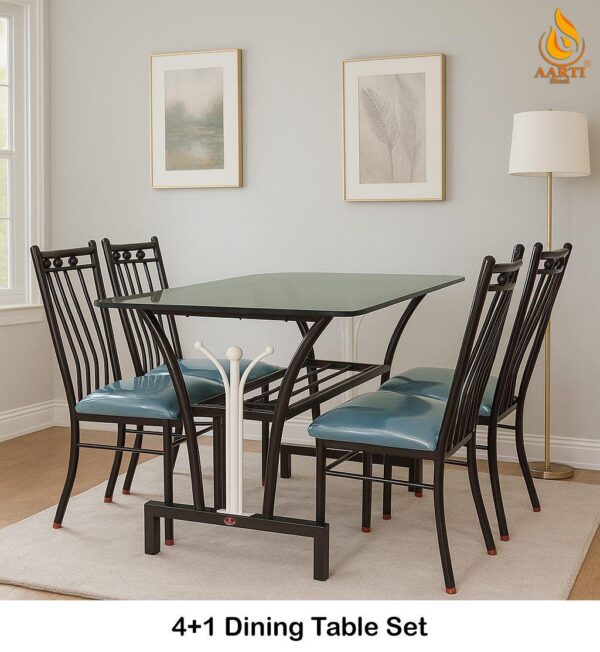 AS Iron 4+1 Dining Table Set